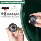 Rain Barrel Water Collector, 100 Gallon Folding Rainwater Barrel with Mesh Cover, Rainwater Collection System with Spigot & Hose Connection, Collapsible Water Storage Container for Garden, Green - Image 4
