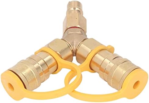Gas Y Splitter, 1/2 Natural Gas Grill Connector, Two Way Gas Splitter, Y Splitter Gas Quick Connect Adapter, 1/2 Ih Y Quick Connect for Grills Generators Patio Heaters Pizza Ovens Patio - Image 2