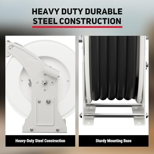 Fuel Hose Reel 3/4" x 33 ft, Retractable Diesel Reel with Nozzle - Image 6
