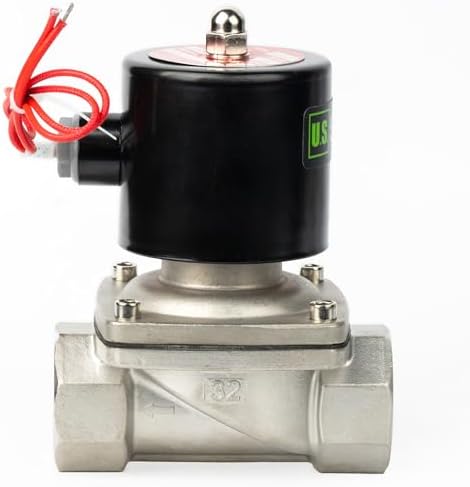 U.S. Solid 1-1/4 in Stainless Steel Electric Solenoid Valve, AC 110 V, Normally Closed, FKM Seal, 24 Cv, Semi-Direct, for Water Air Gas and Fuel - Image 4