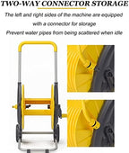 Garden Portable Hose Reel Cart with Wheels, Includes Heavy-Duty Hoses &Storage Shelf and Nozzles, Outdoor Water Pipe Retractable Garden Hose Holder, for Gardening Car Cleaning Watering - Image 6