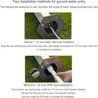 Freestanding Garden Hose Holder with Full Copper Faucet Free Standing Water Column for Home Garden Insulation and Antifreeze Yard Hydrant Frost Proof Water Feature Fountain，Stainless Steel Cyli(28.3in - Image 7