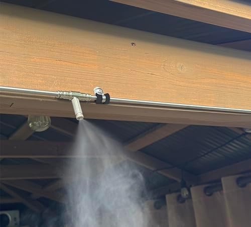 App Controlled High Pressure Misting Mister System Kit 1000 PSI Stainless Steel Tubing DIY Patio Greenhouse (40' w/ 20-.006" Nozzles for Most Hot Climates, Nylon Tubing) - Image 3