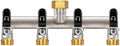 4-Way Garden Hose Splitter, Heavy-Duty Brass, 3/4" GHT, Black by Yayamz