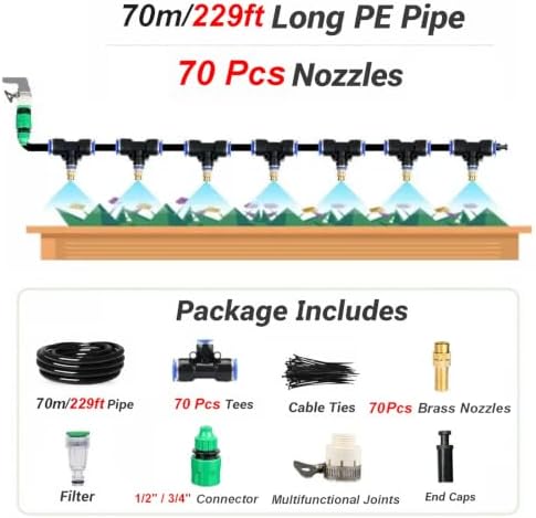 ZAQYCM 300 200 160 100 60 30 Ft Mister for Outside Patio Misting Cooling - Image 2