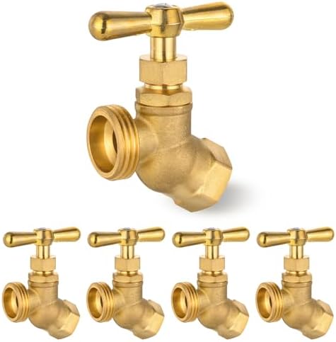 5 PC HeSun 1/2" FIP x 3/4" MHT Garden Hose Faucet/Valve(BIBCOCK016-5) by HeSun