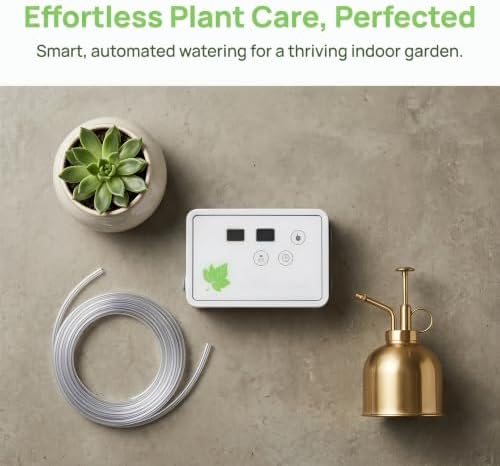 Auto Drip Irrigation Kit, Built-in Water Pump(2 Meters / 78.74 Inches of Lifting Height), Programmable Timer, Can Water 16 Potted Plants, Suitable for Gardens, Lawns and Resort Areas - Image 2