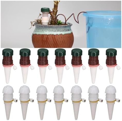 Irrigation System forgarden 1-24PCS Drip Irrigation Watering Device System for Indoor Plant Garden Ceramic Drop Kit Spike Stake Garden Sprinkler(Cx3pcs) - Image 2
