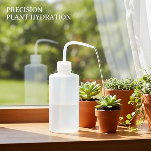 Squeeze Watering Bottle with Narrow Nozzle, POM Plastic for Precise Indoor Plant Care, White (1 PC) - Image 3