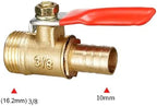 5/16 Fuel Shut Off Valve 6pcs Brass 6/8/10/12mm Red Lever Handle Ball Valve Hose Barb 1/4" 3/8" 1/2" BSP Male Thread Connector Pipe Fitting For Water Gas Fuel Drip Irrigation(10mm - 3I8 inch) - Image 2