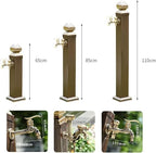 Freeze Crack Garden Hose Holder Faucet - Freestanding Outdoor Retro Post Brass Faucet for Car Washing and Watering - Yard Hydrant Water Feature Fountain(Size:Height 85cm) - Image 2