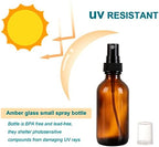 NOOEEISS Amber Glass Small Spray Bottle 2 oz 48 Packs,Fine Mist Sprayer Small Clear Bottles,Refillable Containers mini spray bottles for Cleaning Solutions and Skin Care (Amber 48pcs) - Image 3