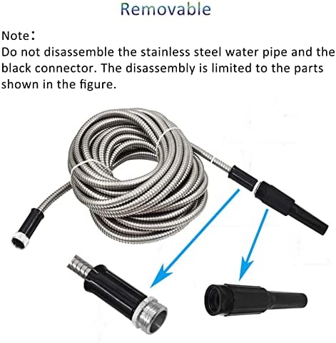 HOSTIC 100 FT 304 Stainless Steel Hose Flexible Lightweight Metal Garden Hoses Portable water pipe Suitable for Indoor and Outdoor - Image 6