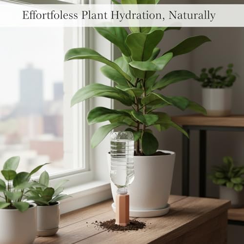Terracotta Plant Spike, Natural Clay Irrigation Stake for Standard Bottles, 7.1 Inch Slow Release Dripper for Indoor Pots & Hanging Baskets (1 Pack) - Image 2