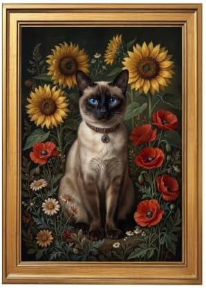 Gold Vintage Framed Birdhouse Wall Art, Rustic Oil Painting Style Print by Unknown