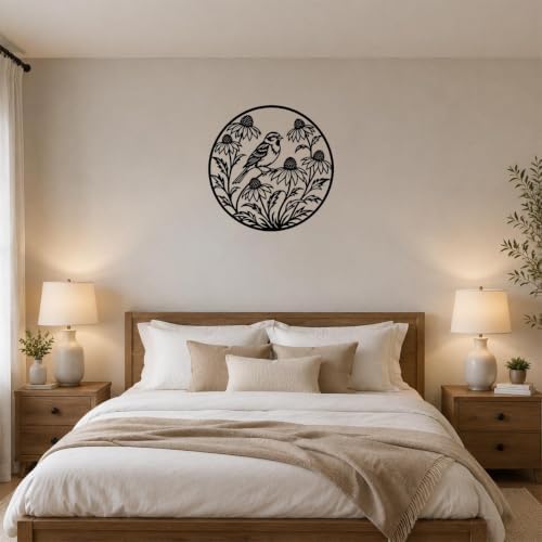 Bird Perched Metal Wall Art with Single Bird and Vivid Colors Home Decor - Image 4