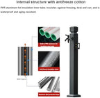 Freestanding Garden Water Column Outdoor Water Column Floor Mounted Faucet Outdoor Water Pipe,Aluminum Vertical Garden Water Column with Double Faucet - Square Decorative Hose Holder and Fro - Image 3