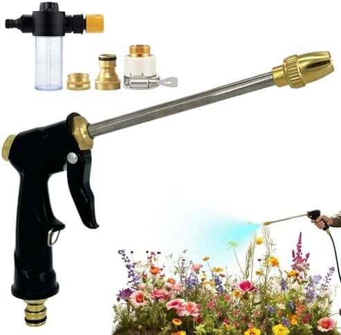 Water Hose Nozzle High Pressure Metal Heavy Duty Attachment by Unknown