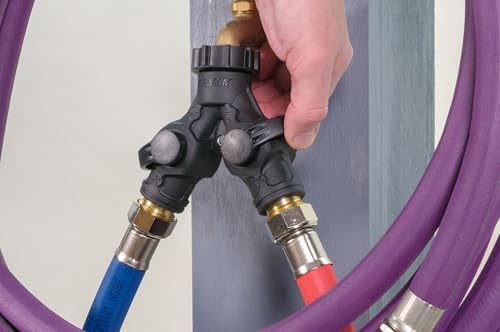 Dramm High Flow Twin Shut Off Valve with Full Water Flow, Two Way Connector, One Touch Thumb Control Turn Off Position, Corrosion Resistant Seals - Image 5