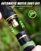 RAINPOINT Garden Hose Nozzle, Heavy Duty Metal Water Hose Sprayer Nozzle with 9 Adjustable Spray Patterns, High Pressure Hand Sprayer for Watering Plants, Lawns, Car and Pet Washing (2Pack, Green) - Image 4