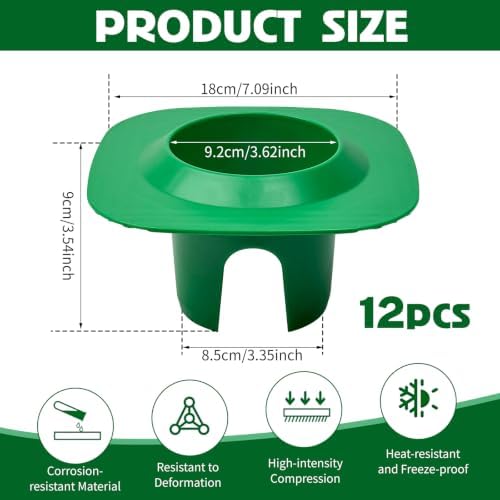12PCS Sprinkler Head Protectors 3.6" Outdoor Lawn Sprinkler Protector Covers - Image 2
