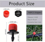 Drip Irrigation Emitters 600pcs 1/4 Inch Adjustable Drip Irrigation Sprinklers Anti-Clogging 4/7mm Emitter Drippers - Image 2