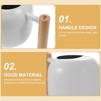 Stainless Steel Watering Can Pot with Wood Handle, 1200ml - Image 5