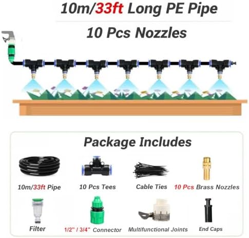 ZAQYCM 300 200 160 100 60 30 Ft Mister for Outside Patio Misting Cooling - Image 2