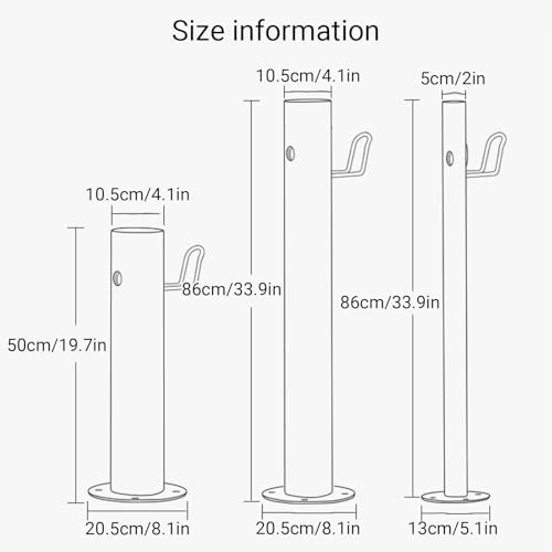 Stainless Steel Garden Water Column with Faucet - Outdoor Anti-Freeze Fountain & Hose Connector for Irrigation & Washing (1 Faucet, 33.9" x 8.1") - Image 2