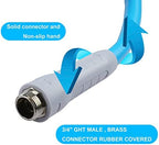 HQMPC Hose Garden Hose With 5/8 in. x 50 ft., Water Hose For Garden Lawn Watering Heavy Duty Durable Material Water Hose Solid Brass Fittings With Nozzle (BLUE) - Image 2