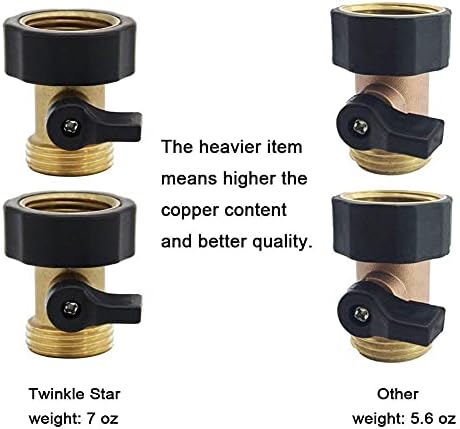 Twinkle Star Heavy Duty Brass Shut Off Valve | 4 Way Garden Hose Splitter - Image 6