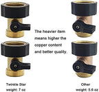 Twinkle Star Heavy Duty Brass Shut Off Valve | 4 Way Garden Hose Splitter - Image 6