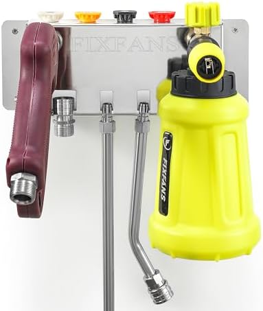 FIXFANS High Pressure Washer Hose Reel for Water/Air/Oil, Pressure Washer Gun Holder - Image 6