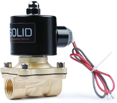 U.S. Solid 1/2" Brass Electric Solenoid Valve 24VAC Air Non-potable Water NBR Normally Closed by USSolid