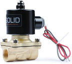 U.S. Solid 1/2" Brass Electric Solenoid Valve 24VAC Air Non-potable Water NBR Normally Closed by USSolid