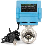 U.S. Solid WiFi Smart Motorized Ball Valve 3/4 inch NPT for Water Control, Irrigation, 2 Way 304SS Electric Valve, USB Powered, Status Indicator, Flow Direction, Remote On/Off Control, NSF Certified - Image 2