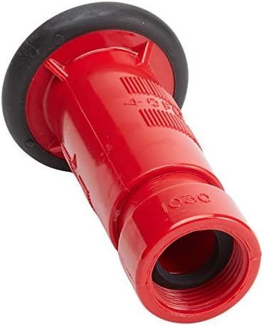1" Plastic Red Fire Nozzle (NPSH) with Durable Rubber Bumper - Image 5