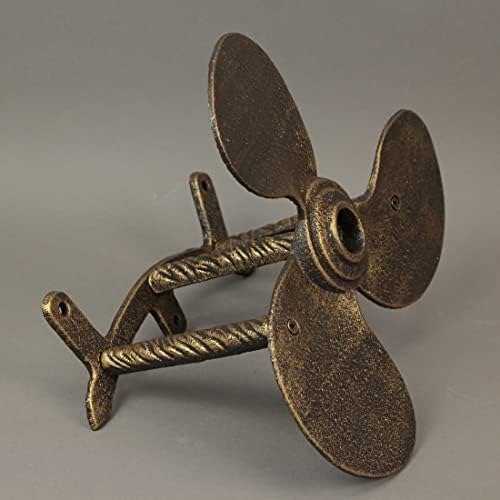 Zeckos Garden Hose Holder Boat Propeller 10.5 Inch Cast Iron Bronze - Image 5