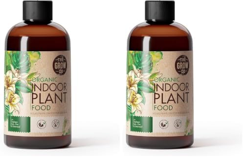 Organic Indoor Plant Food - All-Purpose Liquid Fertilizer - Best for Live Houseplants Indoors + Common Home Outdoor Plants in Pots (8 oz) (Pack of 2) by The+Grow+Co