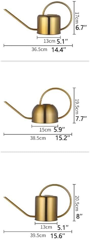 Watering Can Water Can Sprinkling Can Stainless Steel Watering Pot Gardening Potted for Watering Plants Flower Sprinkling Can Watering Can Indoor Plants(Silver,1.5L) - Image 2