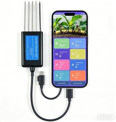 8 in 1 Soil Tester, Nitrogen, Phosphorus, Potassium Npk Tester, Ph, Moisture, Nutrient Conductivity, Ec Meter,High Accuracy Digital Sensitive,Soil Fertility Test - Image 3