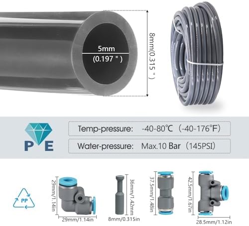 Drip Irrigation System, 100Ft 5/16 Inch Hose, 30 Adjustable Copper Nozzles, Automatic Atomizing Watering Kit for Greenhouse, Outdoor, Raised Bed, Lawn - Image 2