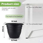 6 Pack 16 Inch Large Plant Pots, Plastic Planters for Outdoor Plants - Image 2