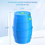 SQUEEZE master 50 Gallon Water Collection Barrel-Drinking Water Storage Barrel with Spigots-Emergency Water Supply System - Image 2