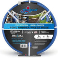 BluSeal Hot/Cold Water Rubber Garden Hose, 100% Rubber, Ultra-Light, Super Strong, 500 PSI, 50F to 190F Degrees, High Strength Polyester Braided (1" x 6') by RMX+BluSeal