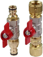 Expandable Garden Hose Repair Kit 2 Sets 1/2" Brass Hose Adapter with Ball Valve Pacifier Quick Connector for Garden Irrigation Watering Fitting Or Extender Coupling Joint(C-1set) - Image 4