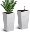 Tall Outdoor Planters Set of 2, 22.5'' Planters for Outdoor Plants by STMHOM