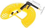 Luxshiny Expandable Garden Hose with Spray Nozzle 50ft Collapsible Marine Water Pipe Flexible Coiled Hose for Boat Wash - Image 2