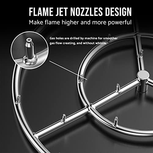 Skyflame 24-Inch Round Stainless Steel Fire Pit Jet Burner Ring - Image 4