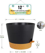 Meowell 12 inch Large Self Watering Pot for Indoor Outdoor Plants - Image 2